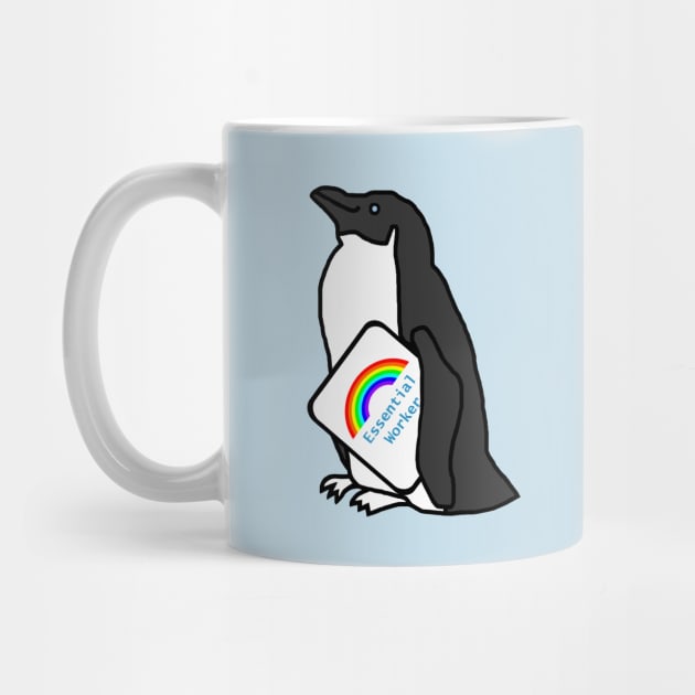 Penguin Brings Essential Worker a Rainbow by ellenhenryart